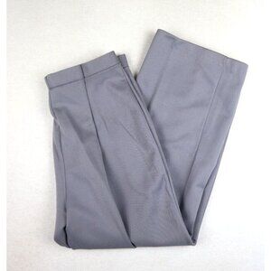 VINTAGE 70s GRAY POLYESTER CROPPED SLACKS PANTS - LUCKY BRITCHES - SEE PHOTOS